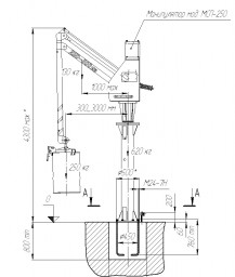 Balanced pneumatic crane manipulator MSP 1
